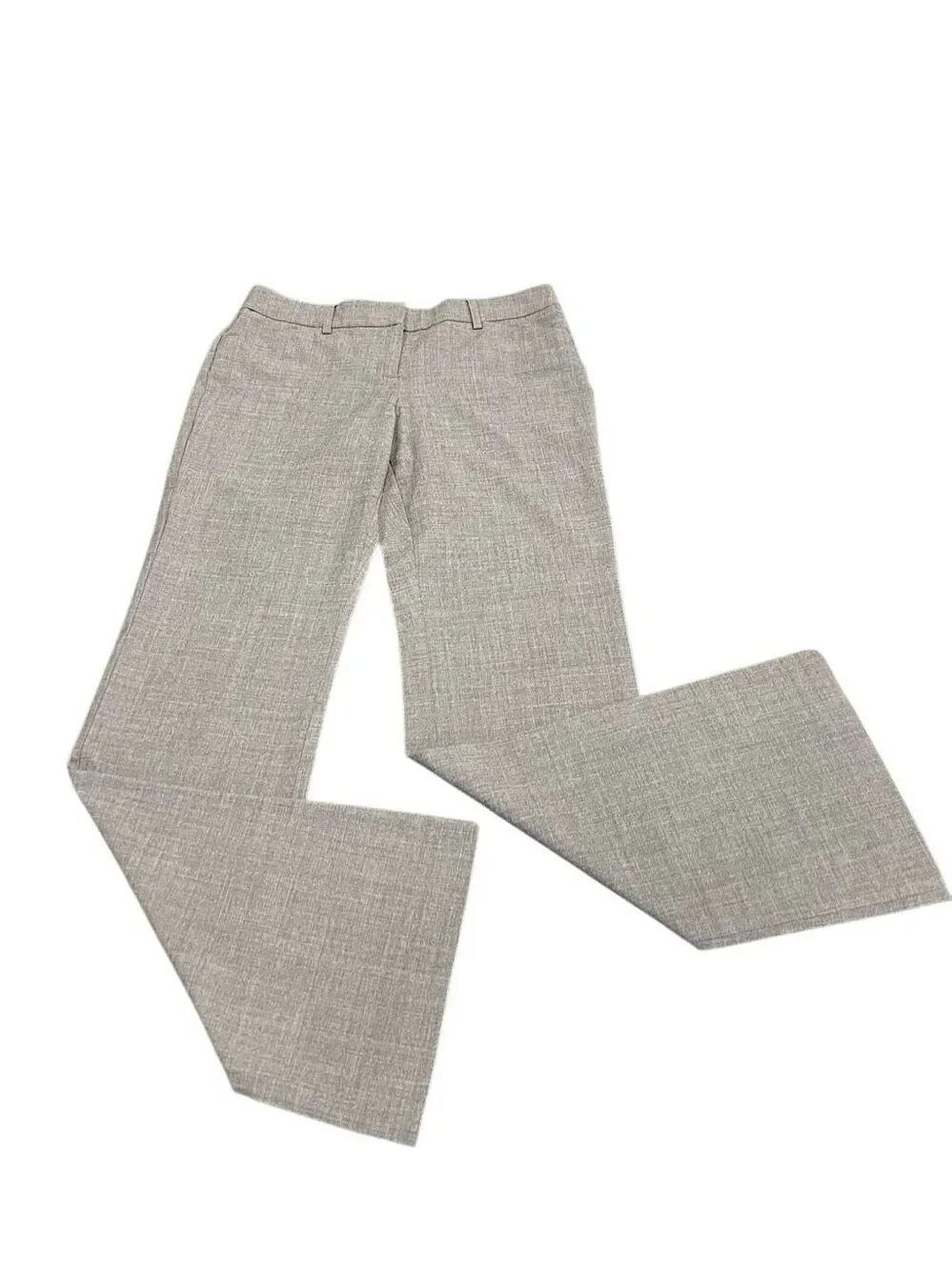Express Design Studio Women's Crosshatch Editor Wide-Leg Dress Pants Gray Size 2